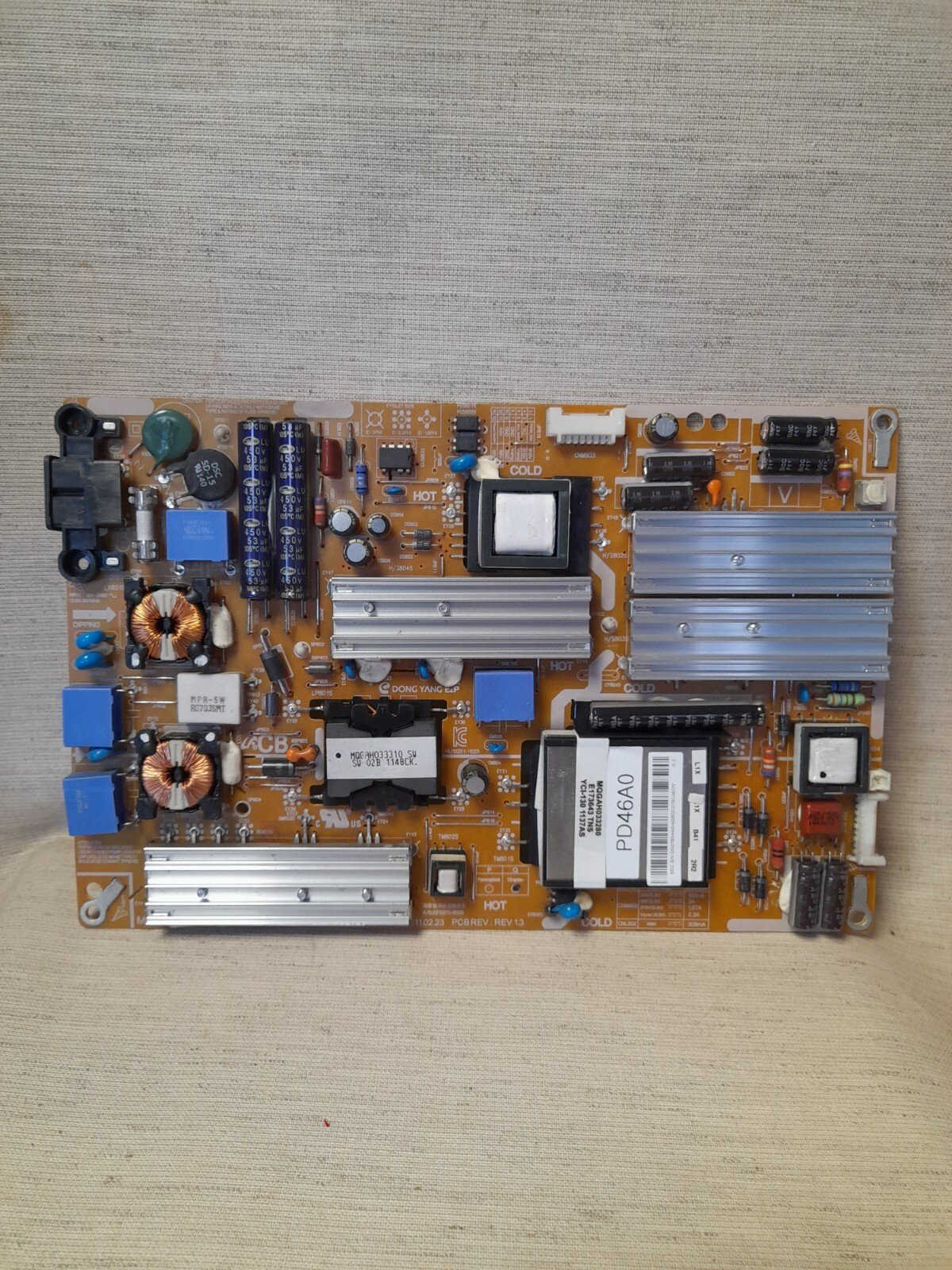 SAMSUNG UE40D5520RK POWER SUPPLY BOARD BN44-00422B REV 1.2