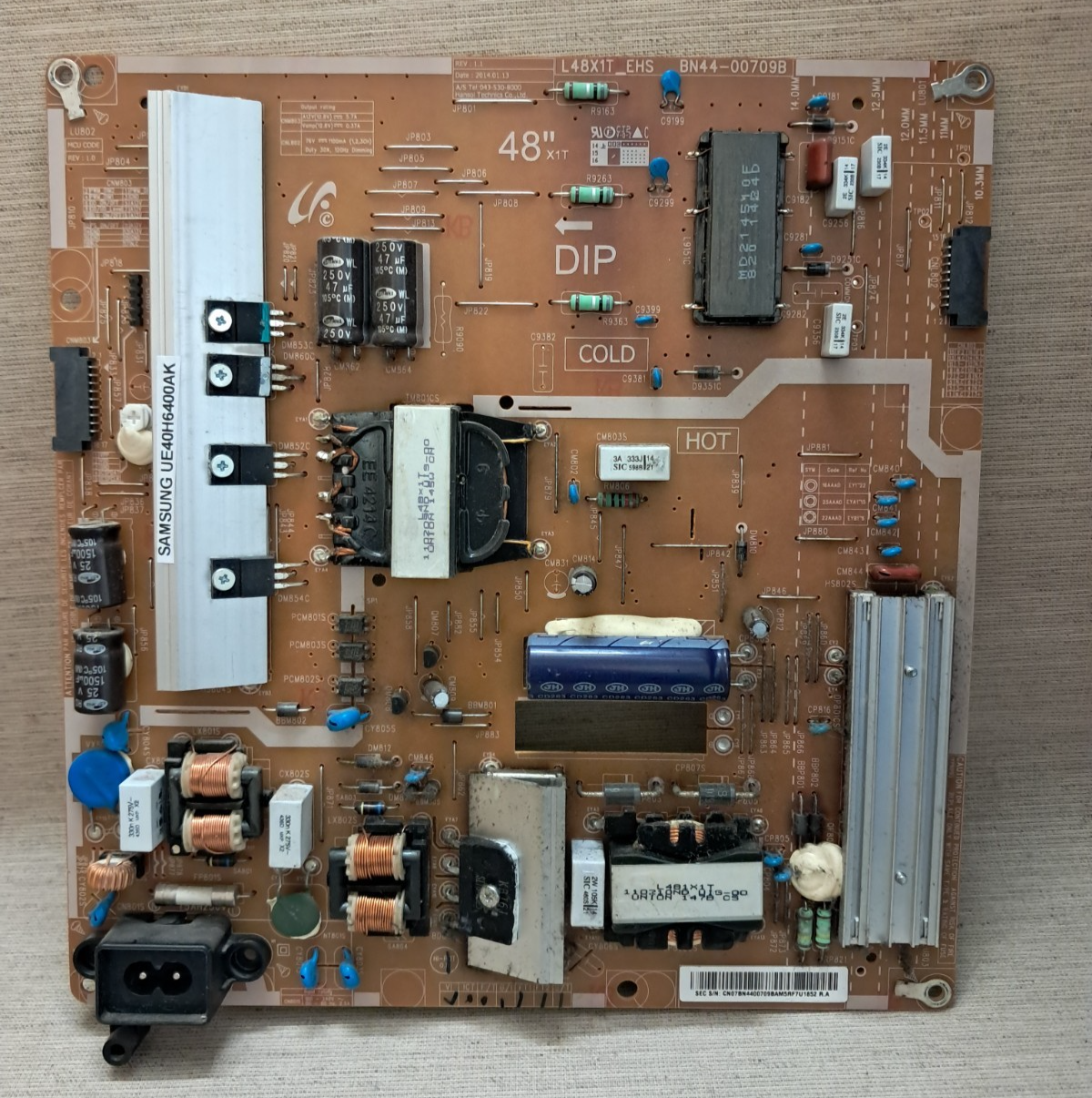 SAMSUNG UE40H6400AK POWER SUPPLY BOARD BN44-00709B