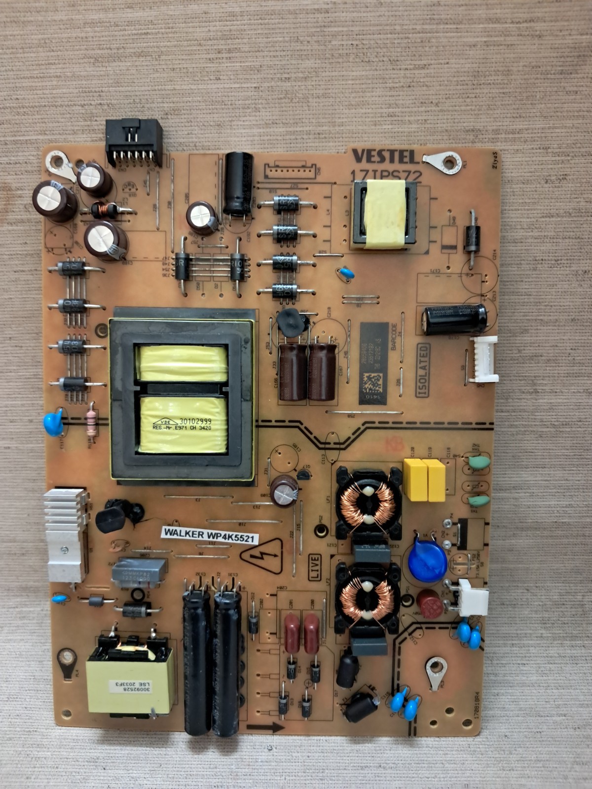 WALKER WP4K5521 POWER SUPPLY BOARD 17IPS72