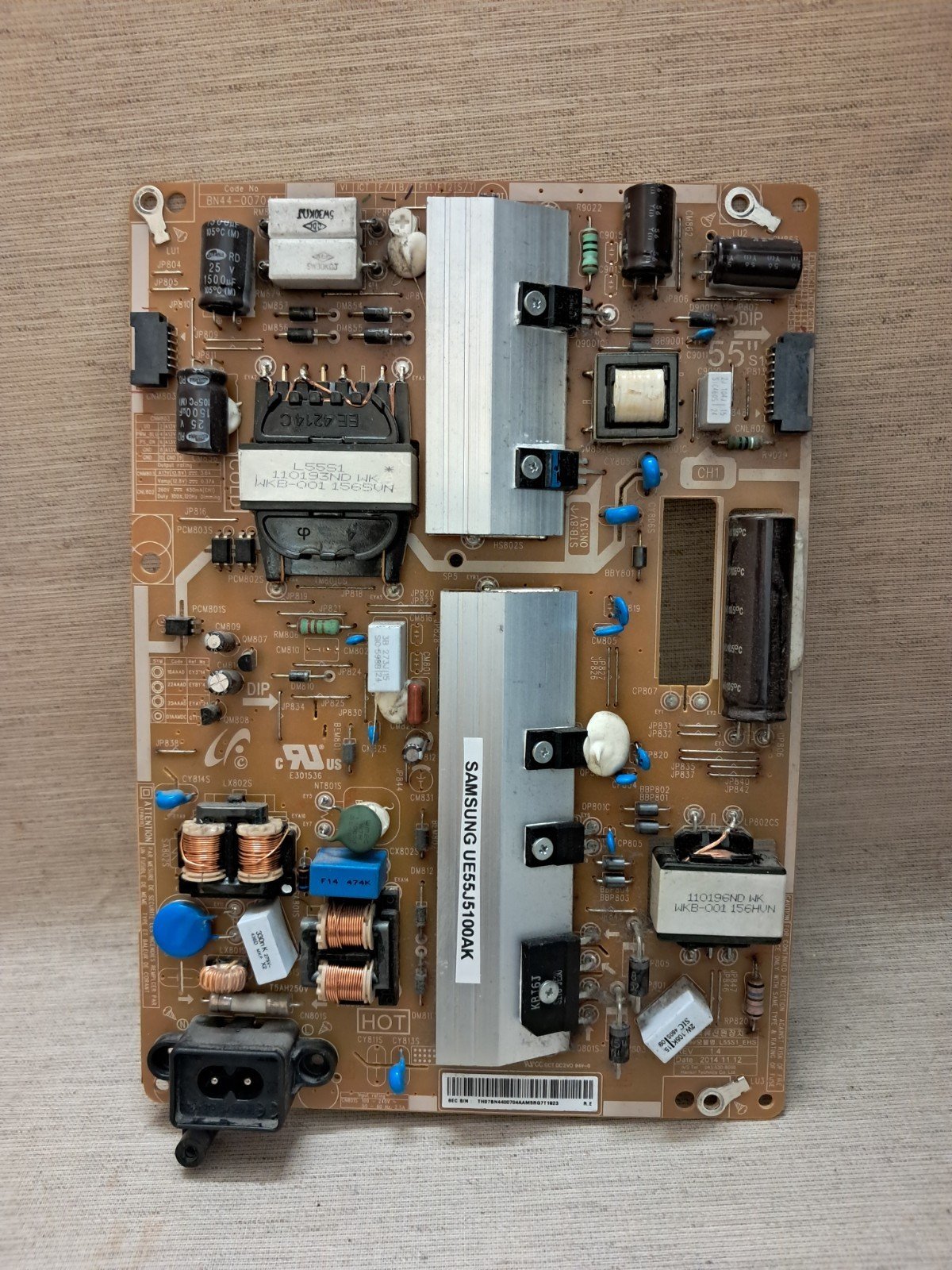 SAMSUNG UE55J5100AK POWER SUPPLY BOARD BN44-00704A