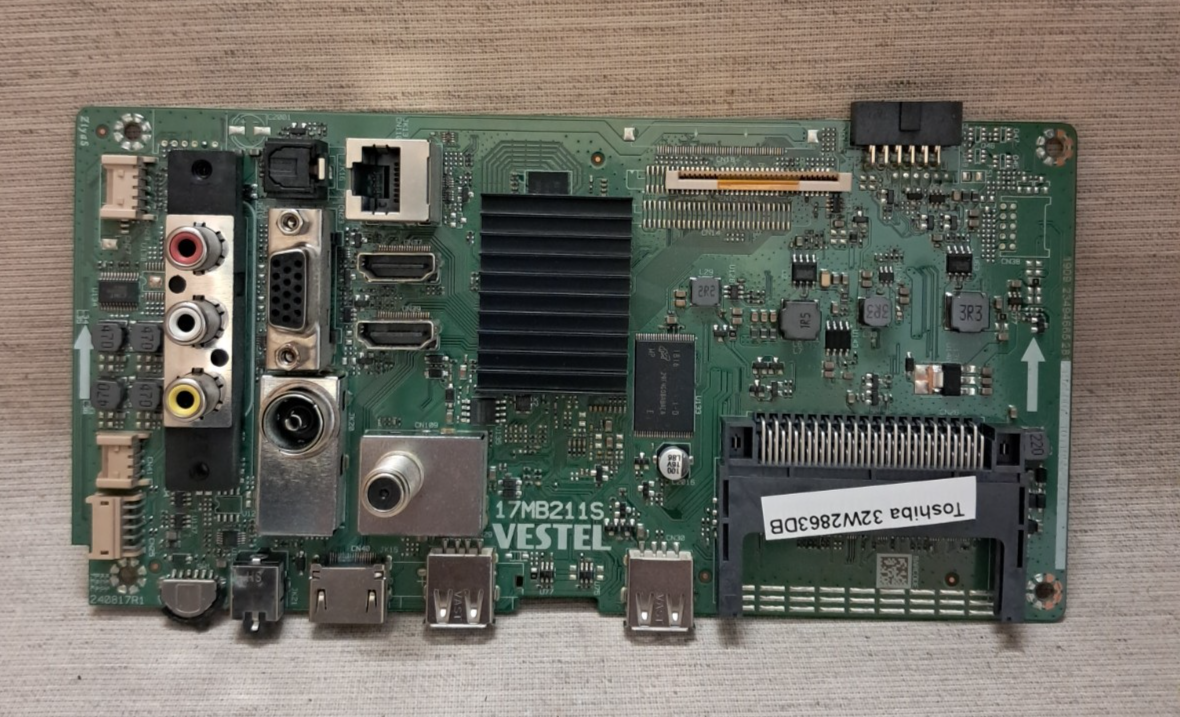 TOSHIBA 32W2863DB MAIN BOARD 17MB211S