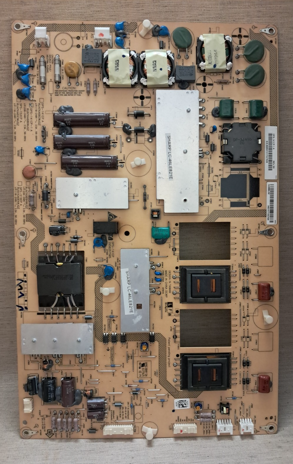 SHARP LC-46LE821E POWER SUPPLY BOARD DPS-141CP-1A