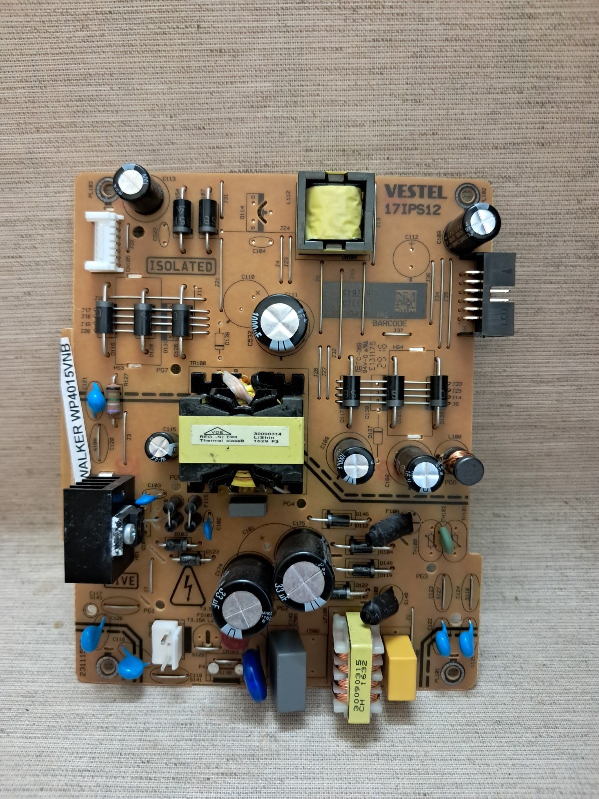 WALKER WP4015VNB POWER SUPPLY BOARD 17IPS12