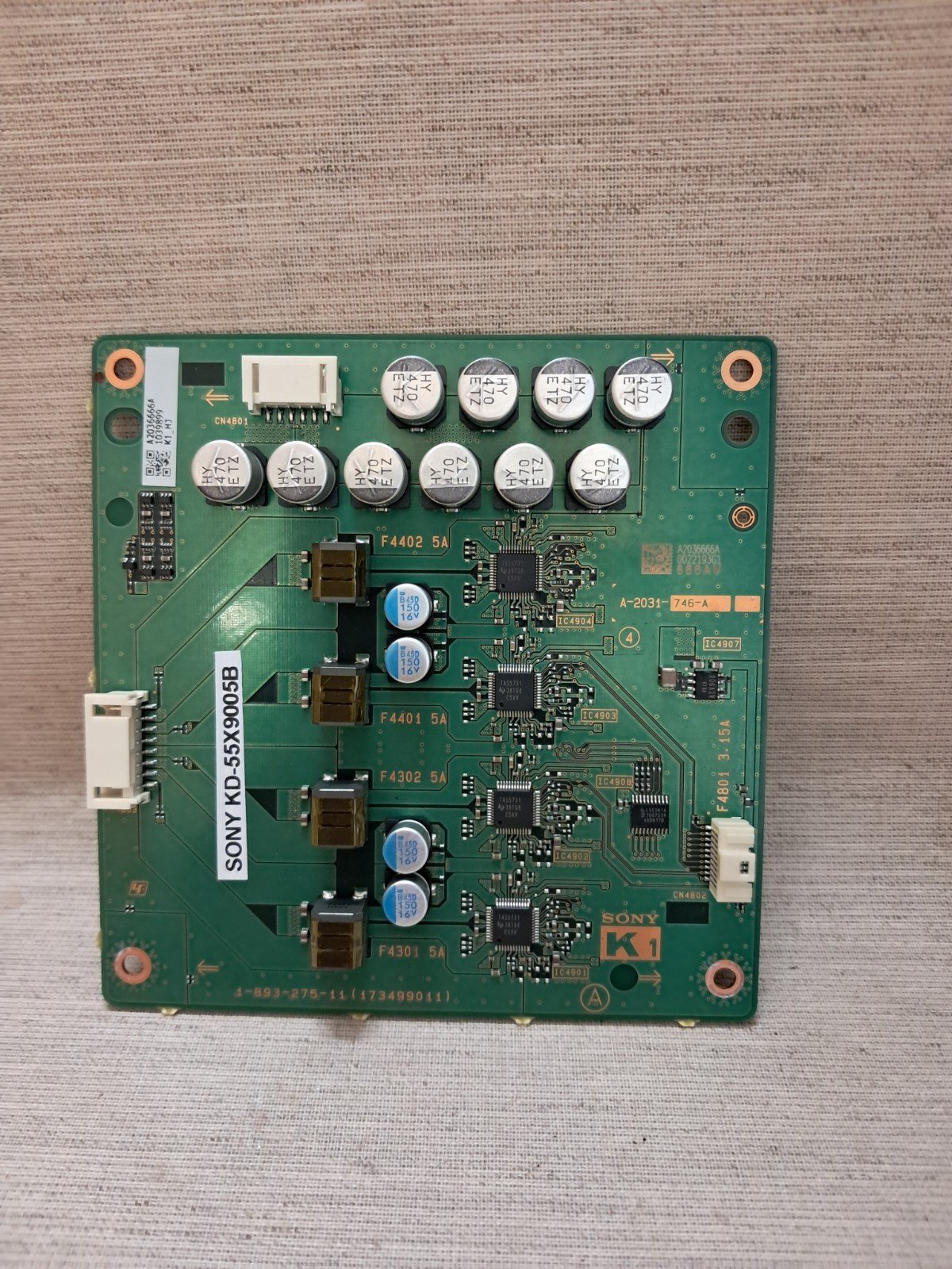 SONY KD-55X9005B INVERTER BOARD 1-893-275-11