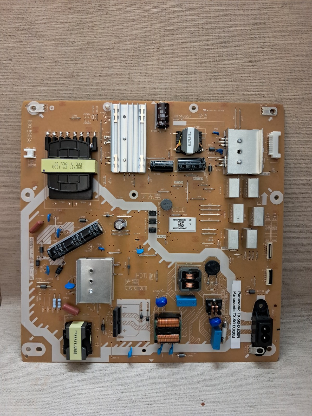 PANASONIC TX-50HX820B POWER SUPPLY BOARD TNP4G654