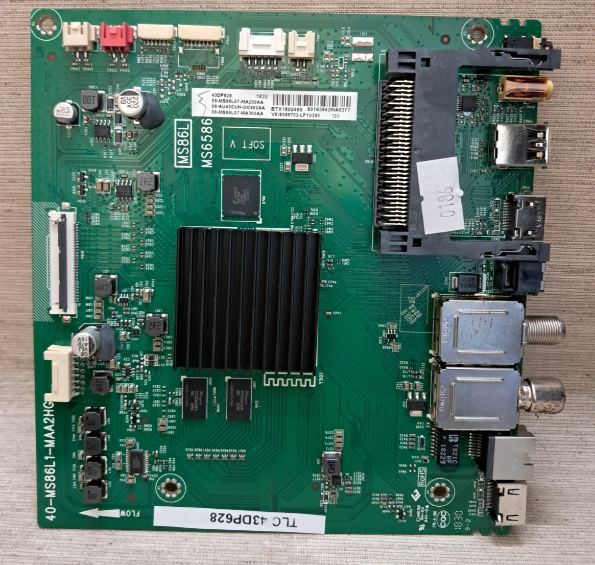 TCL 43DP628 MAIN BOARD 40-MS86L1-MAA2HG