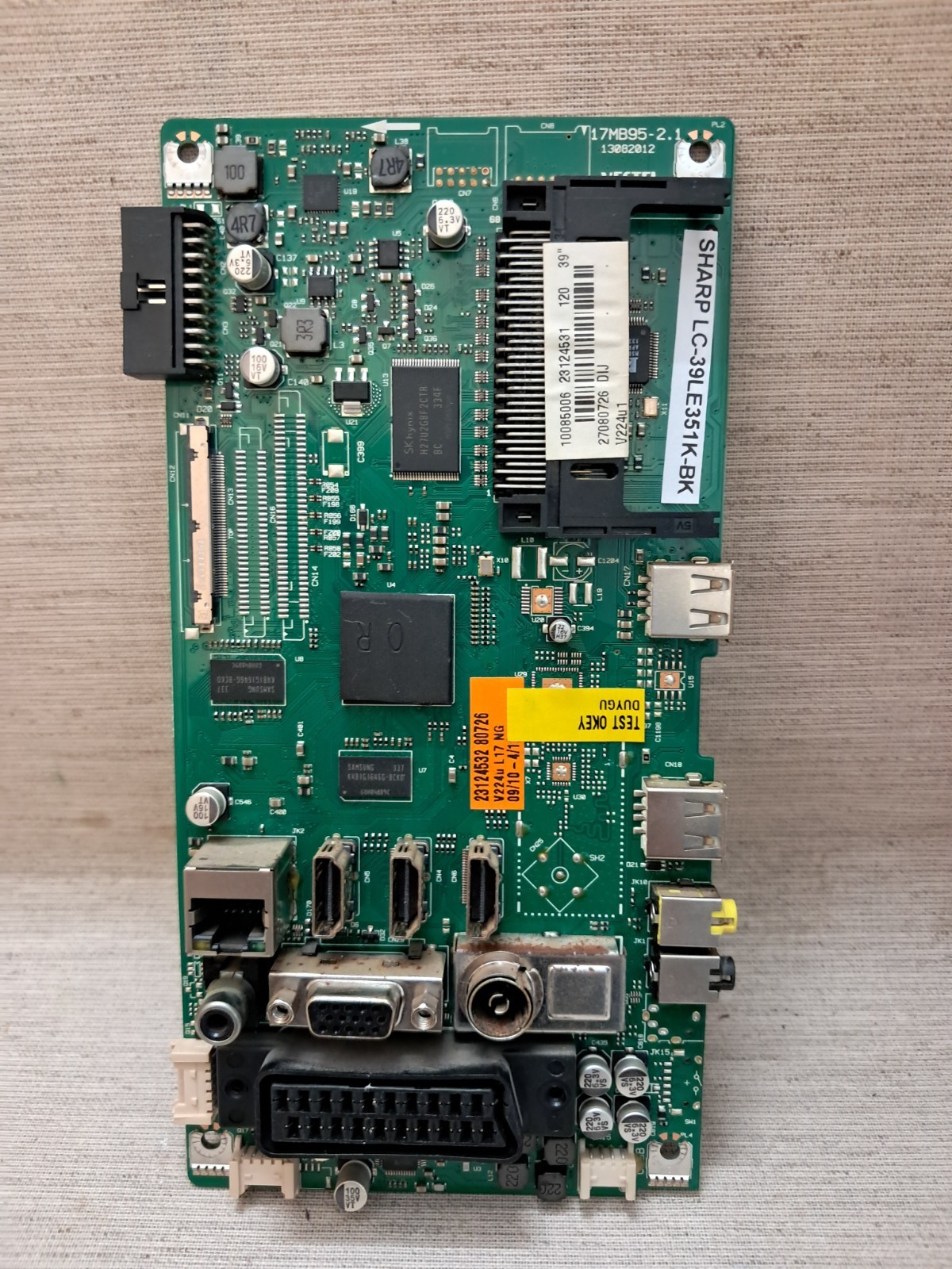 SHARP LC-39LE351K-BK MAIN BOARD 17MB95-2.1