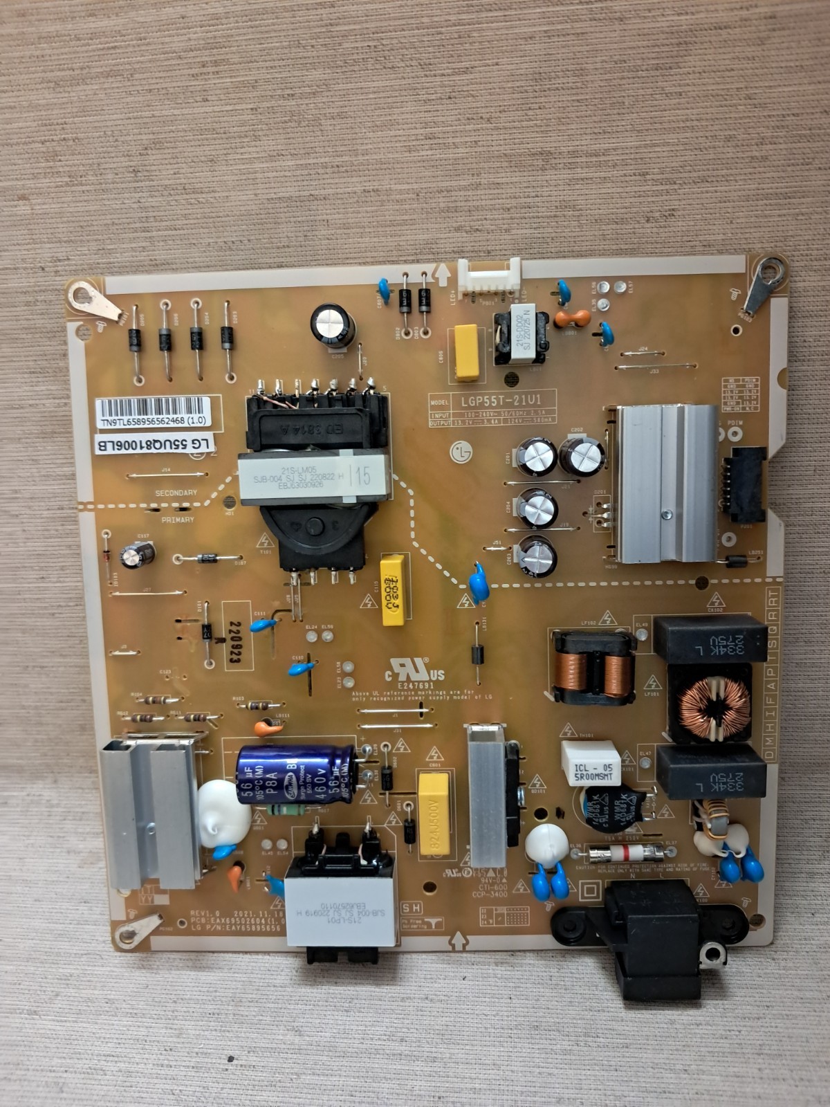 LG 55UQ81006LB POWER SUPPLY BOARD EAX69502604 (1.0)