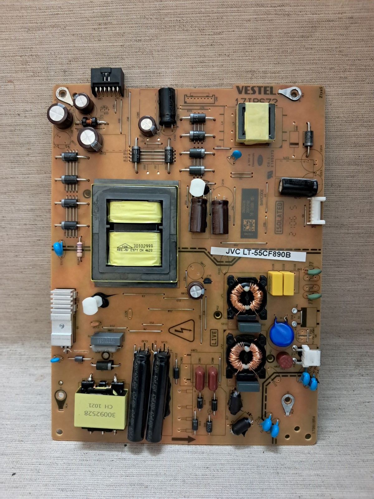 JVC LT-55CF890B POWER SUPPLY BOARD 17IPS72