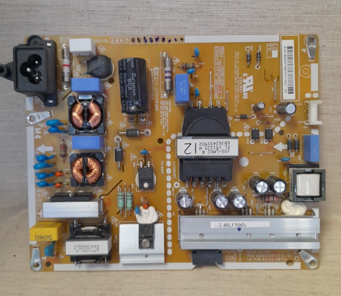 LG 49LF590V POWER SUPPLY BOARD EAX66230701(1.8)