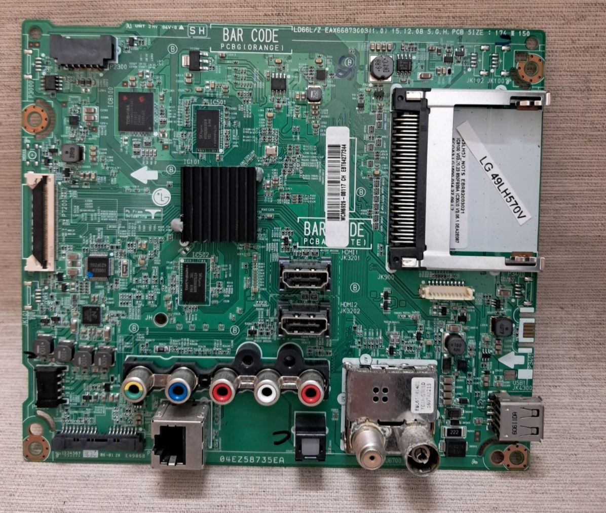 LG 49LH570V MAIN BOARD EAX66873003(1.0)