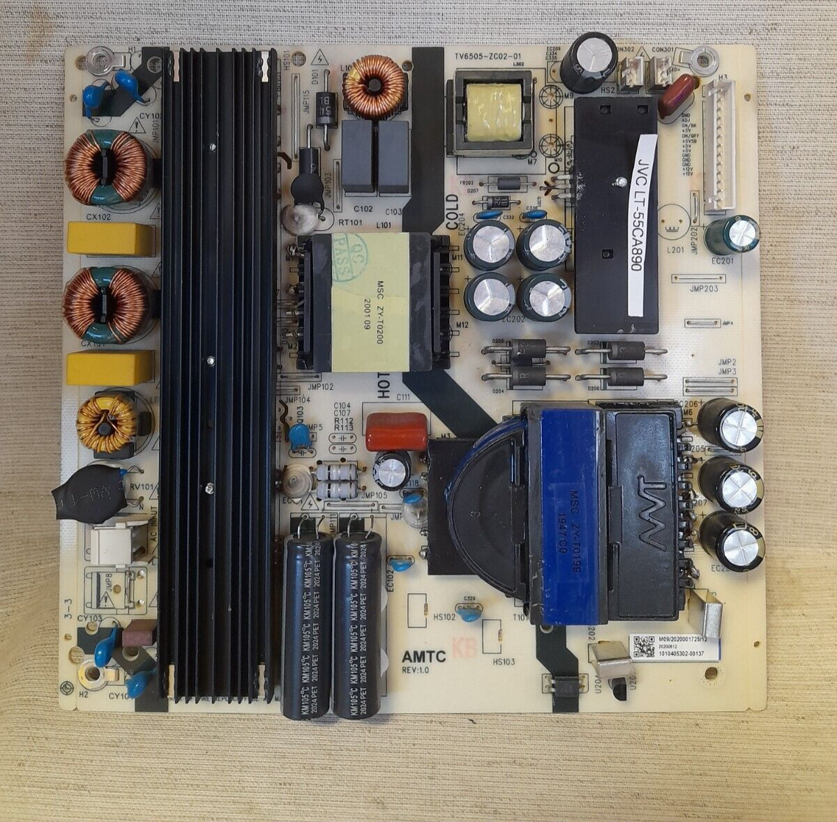 JVC LT-55CA890 POWER SUPPLY BOARD TV6505-ZC02-01