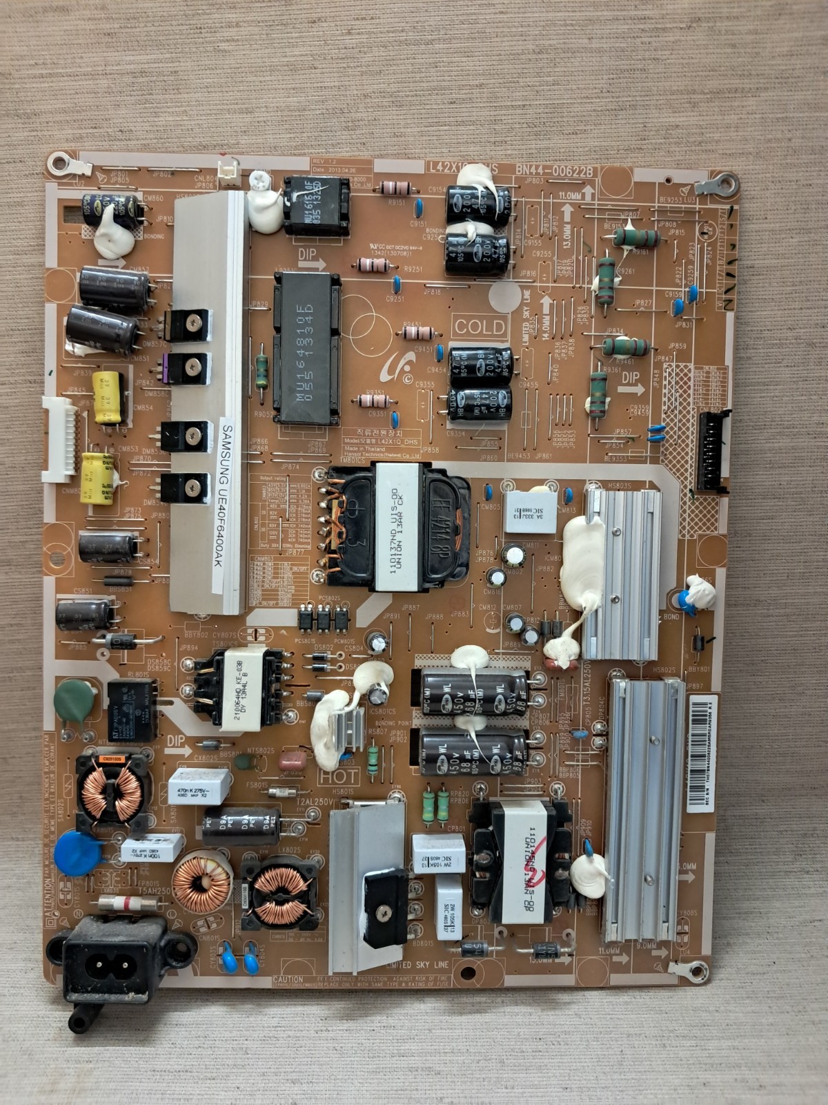 SAMSUNG UE40F6400AK POWER SUPPLY BOARD BN44-00622B