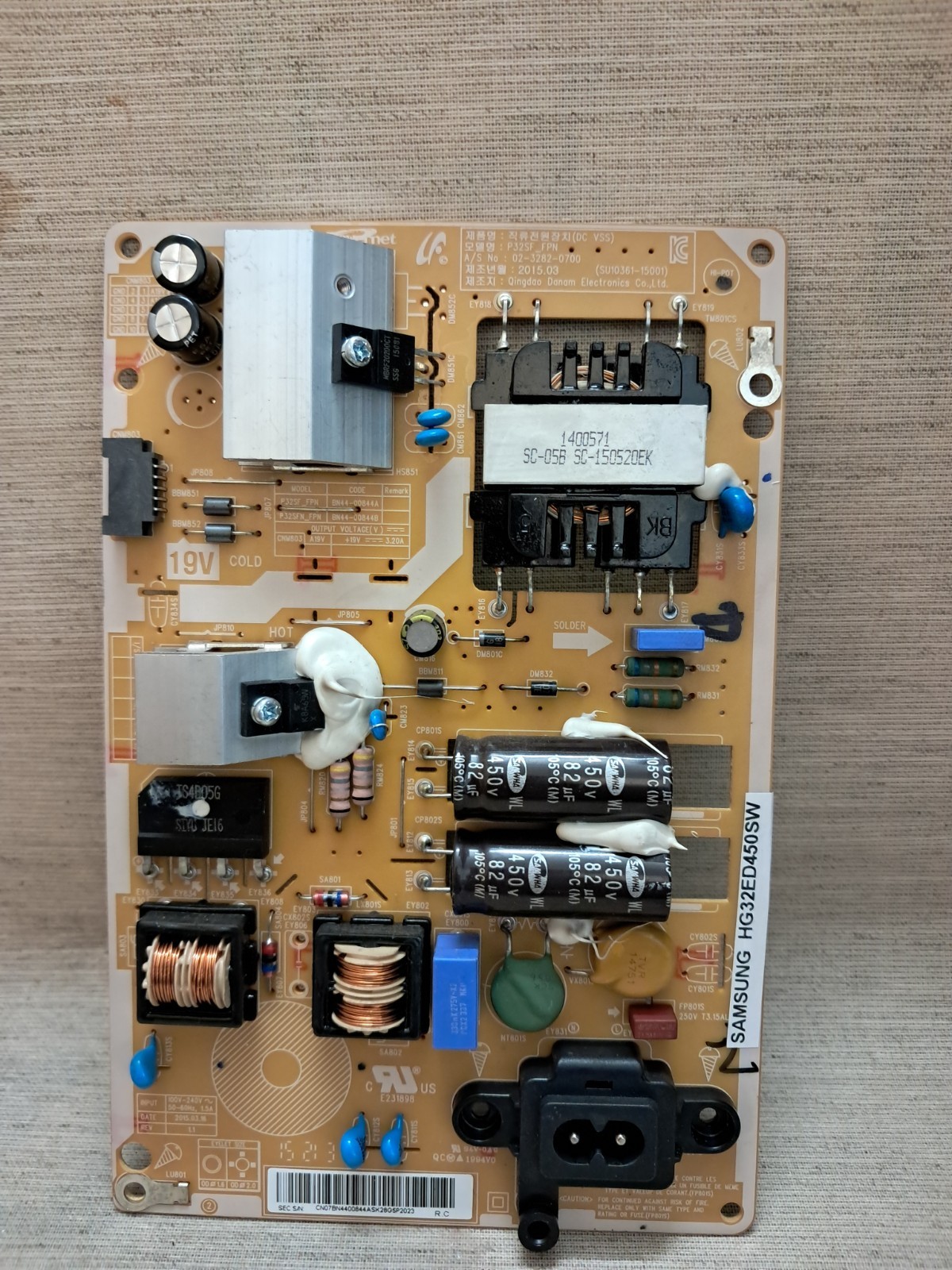 SAMSUNG HG32ED450SW POWER SUPPLY BOARD BN44-00844A