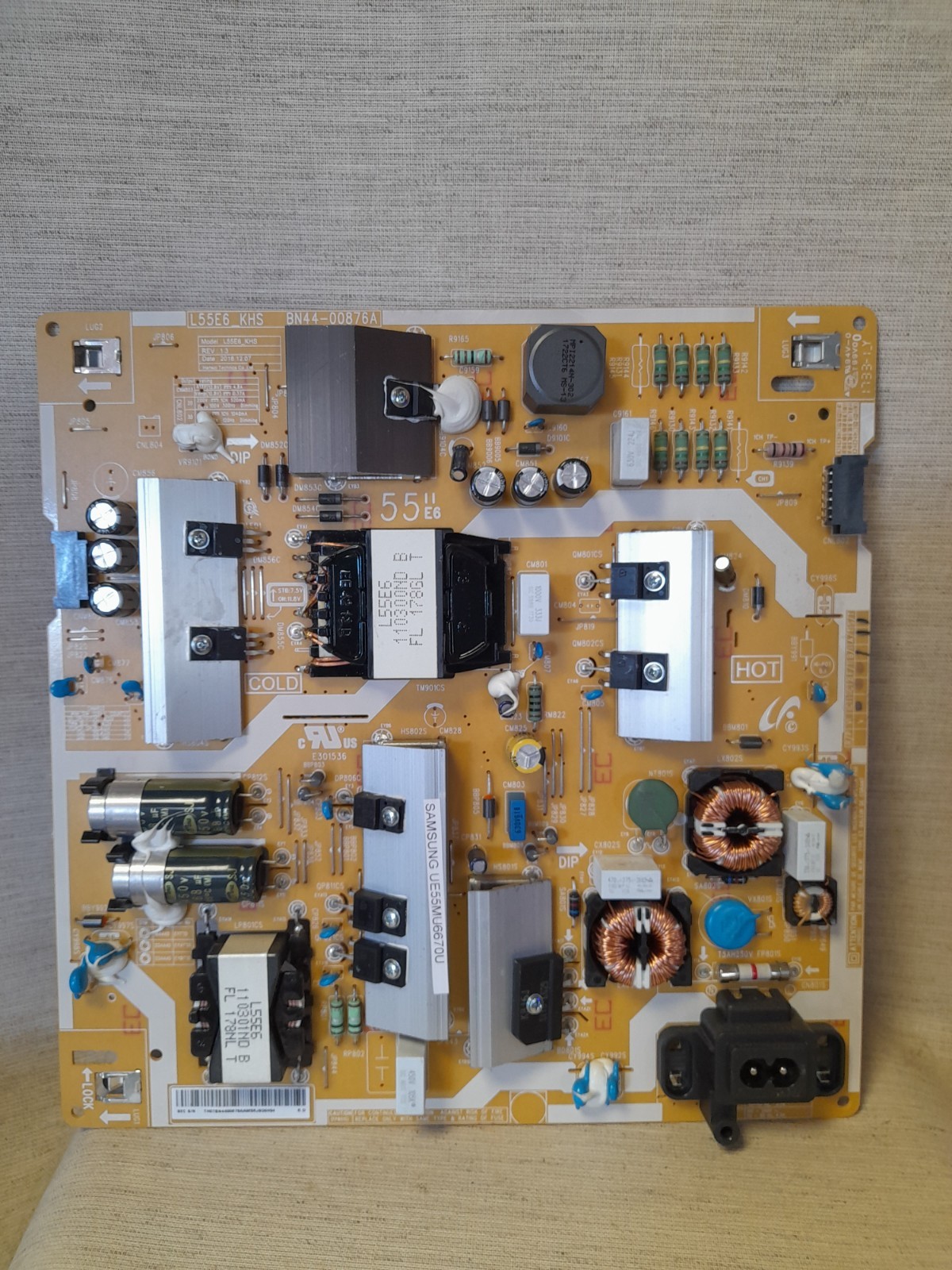 SAMSUNG UE55MU6670U POWER SUPPLY BOARD BN44-00876A