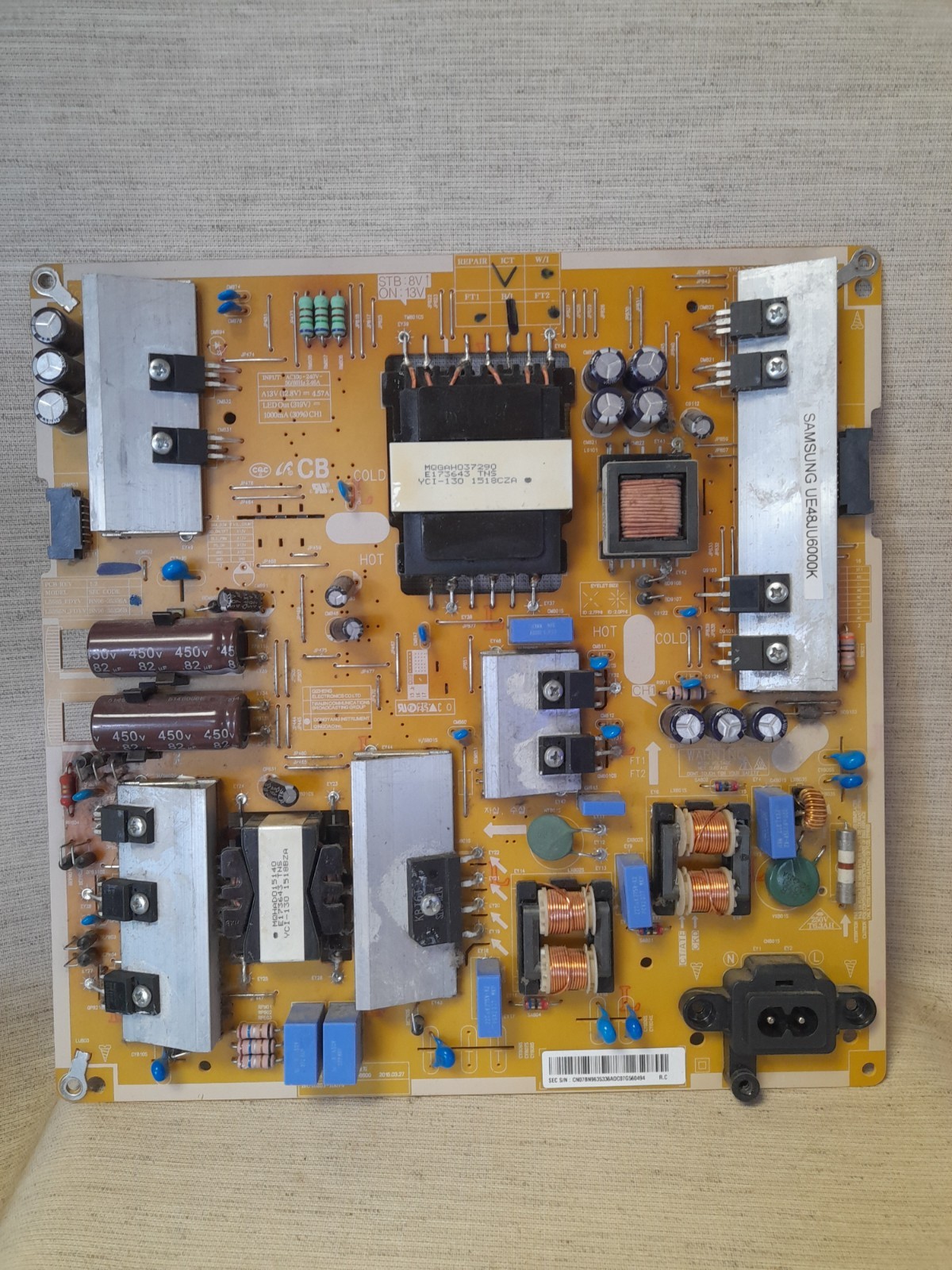 SAMSUNG UE48JU6000K POWER SUPPLY BOARD BN96-35336A