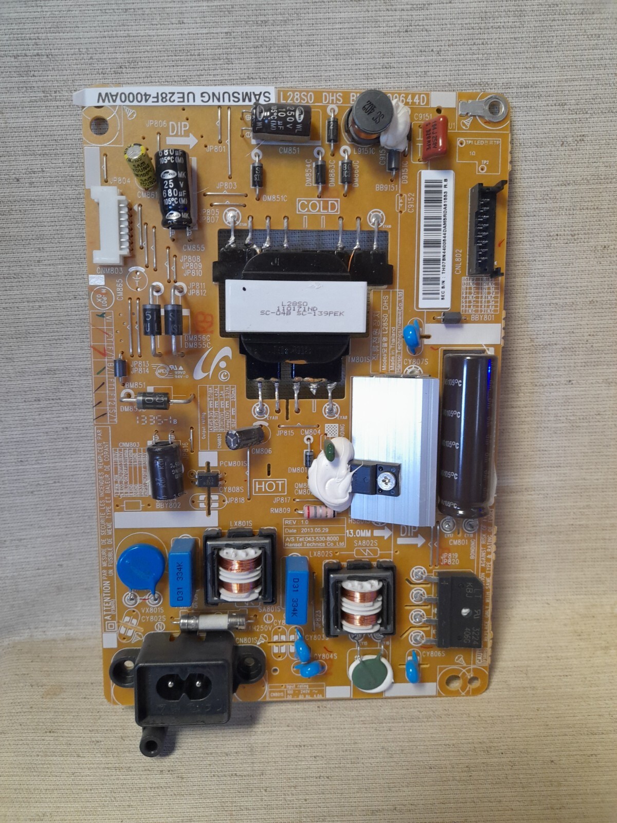 SAMSUNG UE28F4000AW POWER SUPPLY BOARD BN44-00644D