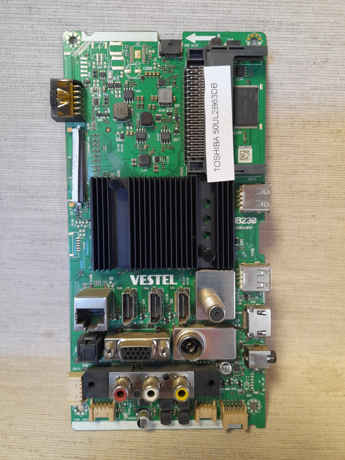 TOSHIBA 50UL2B63DB MAIN BOARD 17MB230