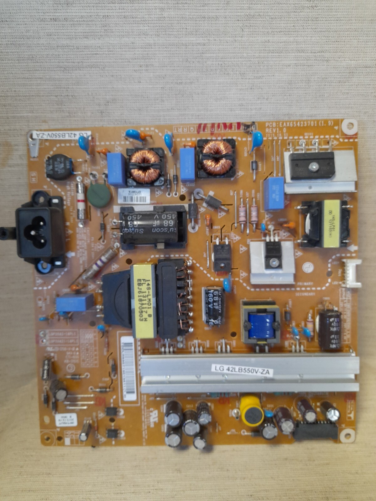 LG 42LB550V-ZA POWER SUPPLY BOARD EAX65423701 (1.9)