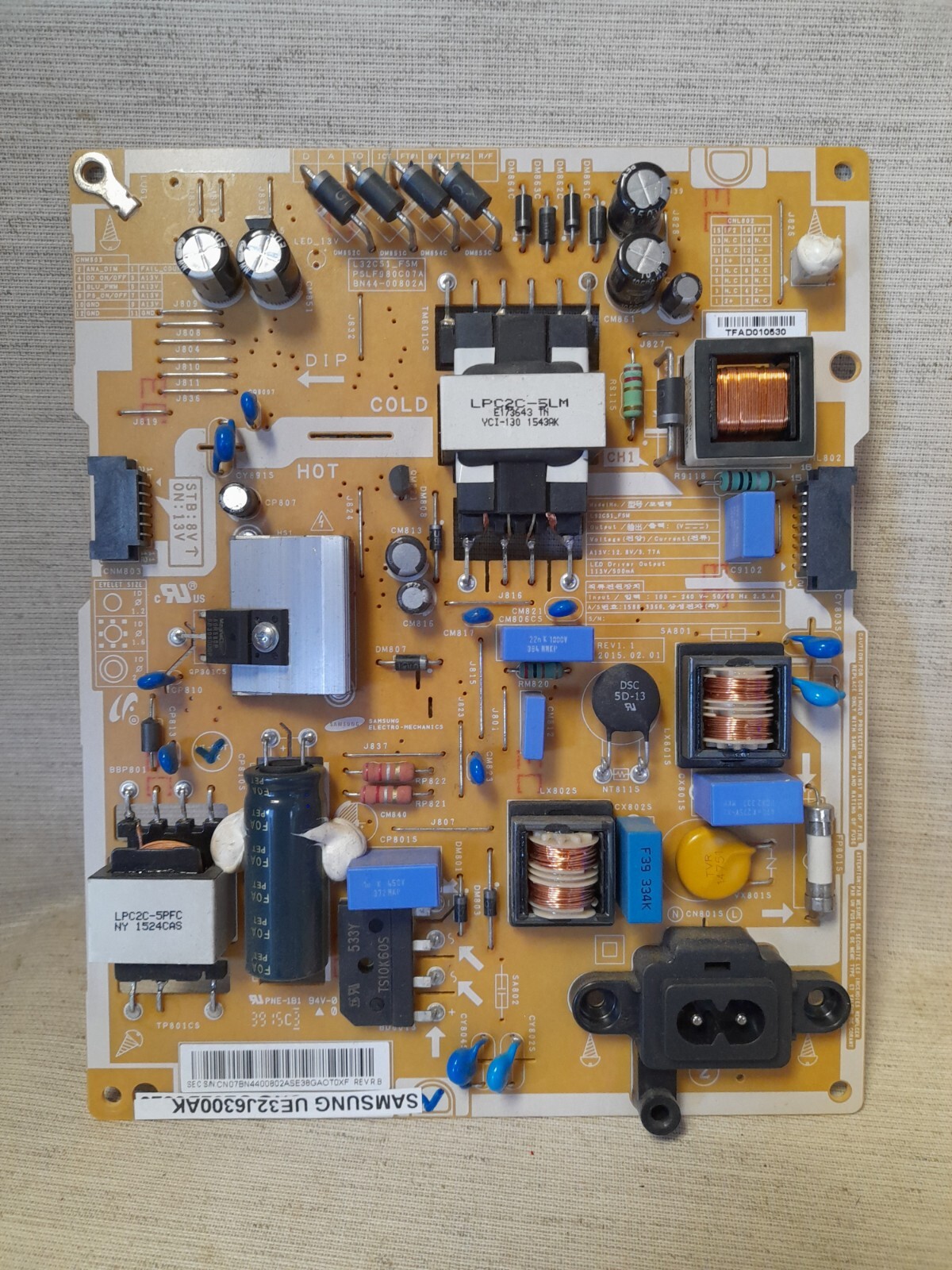 SAMSUNG UE32J6300AK POWER SUPPLY BOARD BN44-00802A