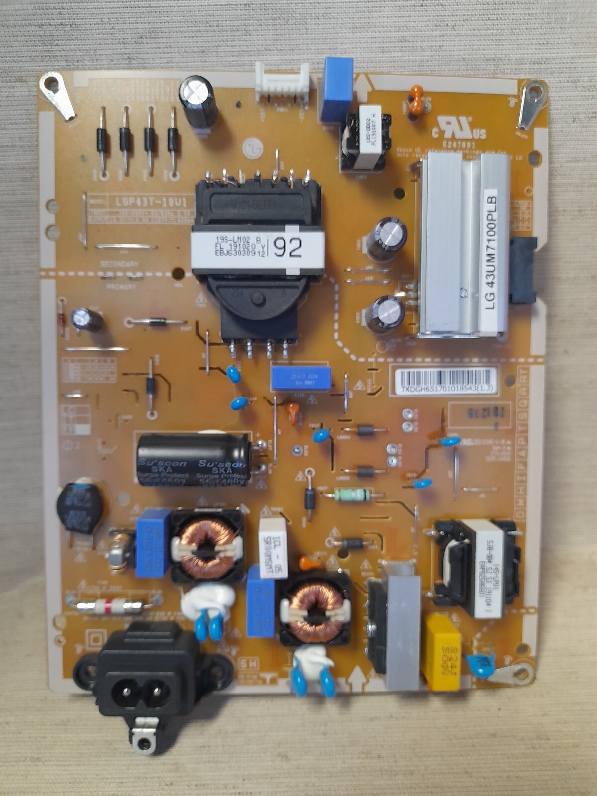 LG 43UM7100PLB POWER SUPPLY BOARD EAX68304101(1.7)