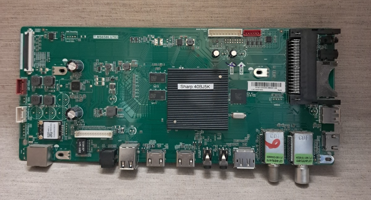 SHARP 40BJ5K MAIN BOARD T.MS6586.U703