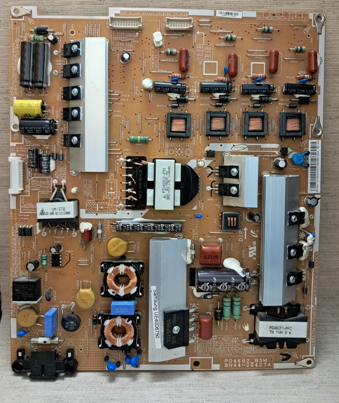 SAMSUNG UE40D6750 POWER SUPPLY BOARD BN44-00427A