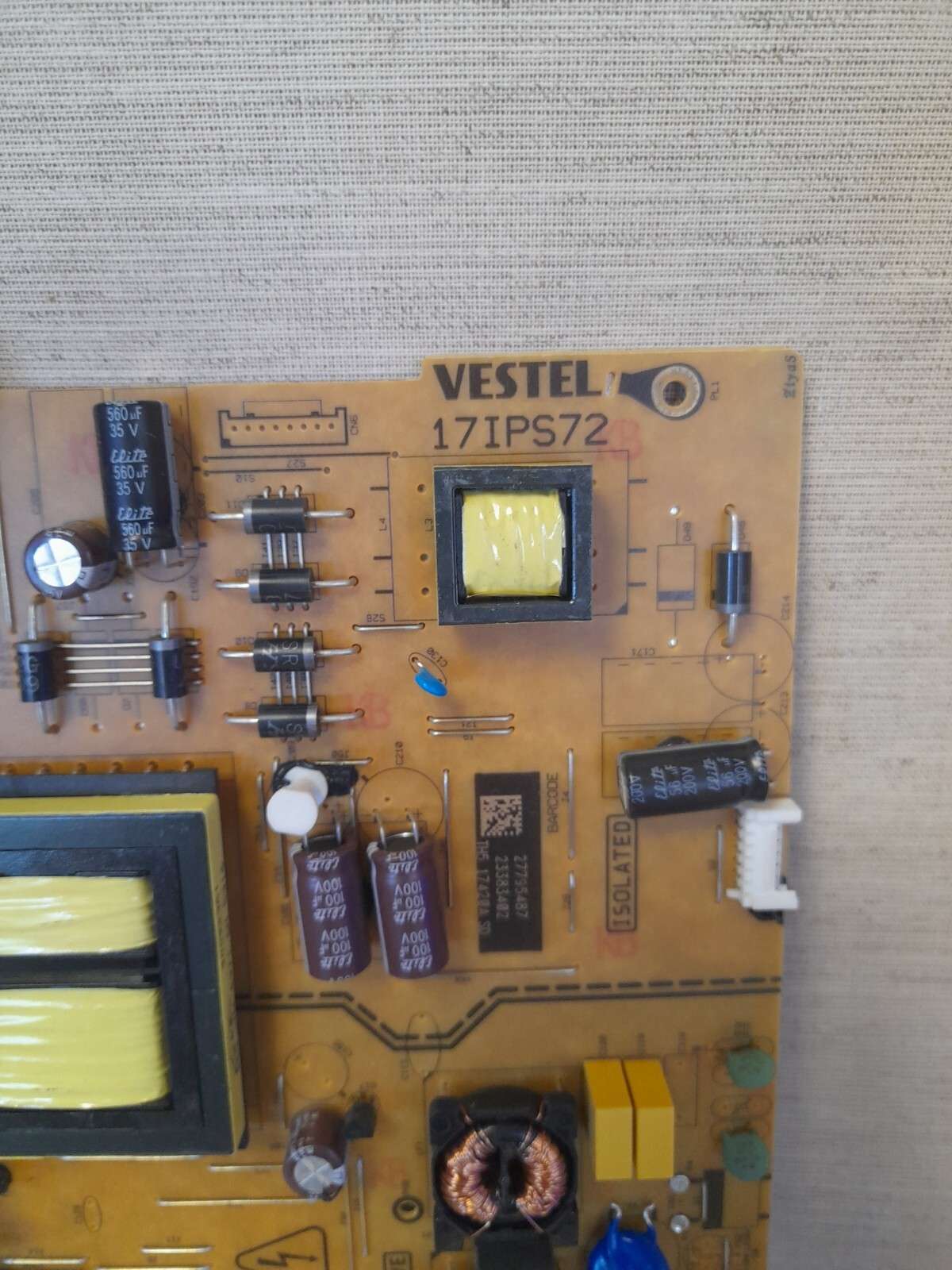 TOSHIBA 49U6763DB POWER SUPPLY BOARD 17IPS72 - Image 2