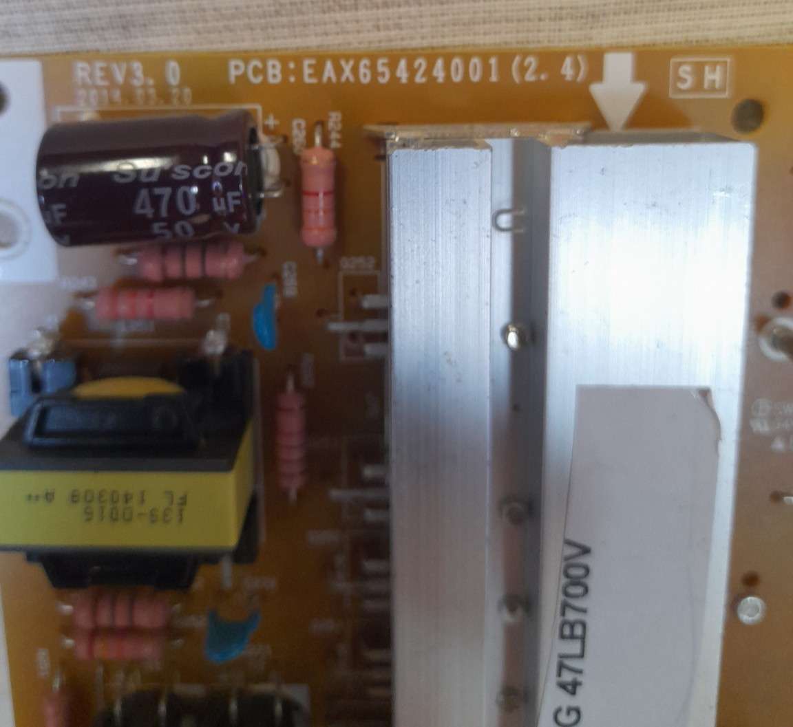 LG 47LB700V POWER SUPPLY BOARD EAX65424001(2.4) - Image 2