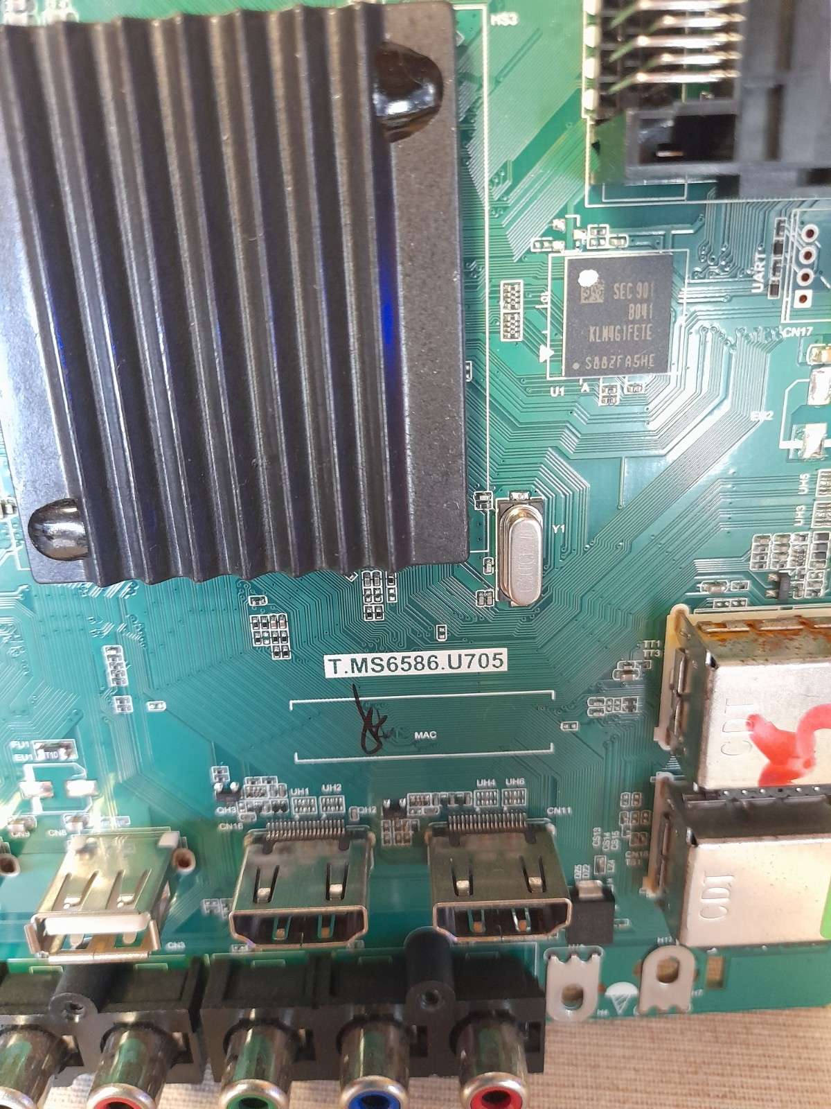 SHARP 55BJ2I MAIN BOARD T.MS6586.U705 - Image 2