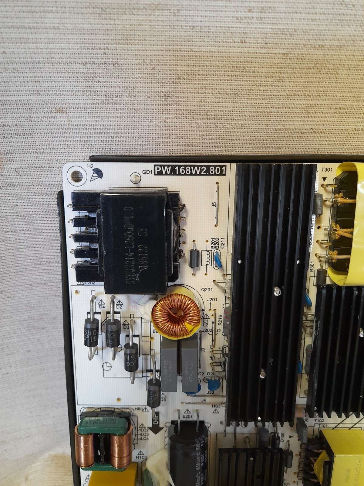 SHARP 55BJ2I POWER SUPPLY BOARD PW.168W2.801 - Image 2