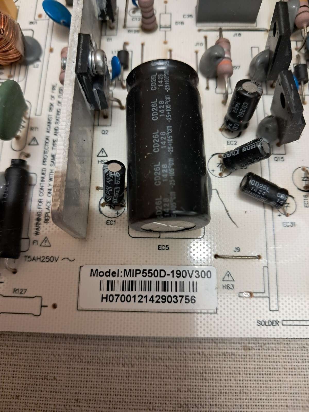 BLAUPUNKT 50/149Z-GB-5B2-FGKU-UK POWER SUPPLY BOARD MIP550D-19V300 - Image 2