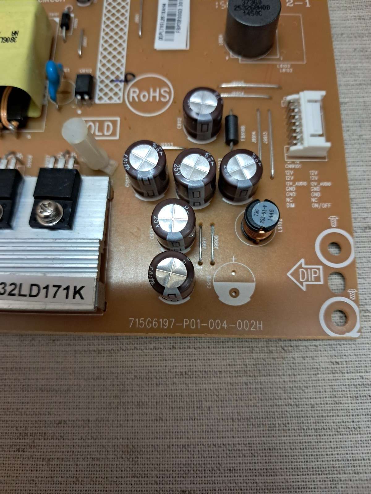 SHARP LC-32LD171K POWER SUPPLY BOARD 715G6197-P01-004-002H - Image 2