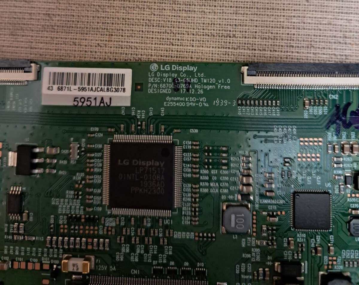TOSHIBA 43VL3A63DB T-CON BOARD 6870C-0769A - Image 2
