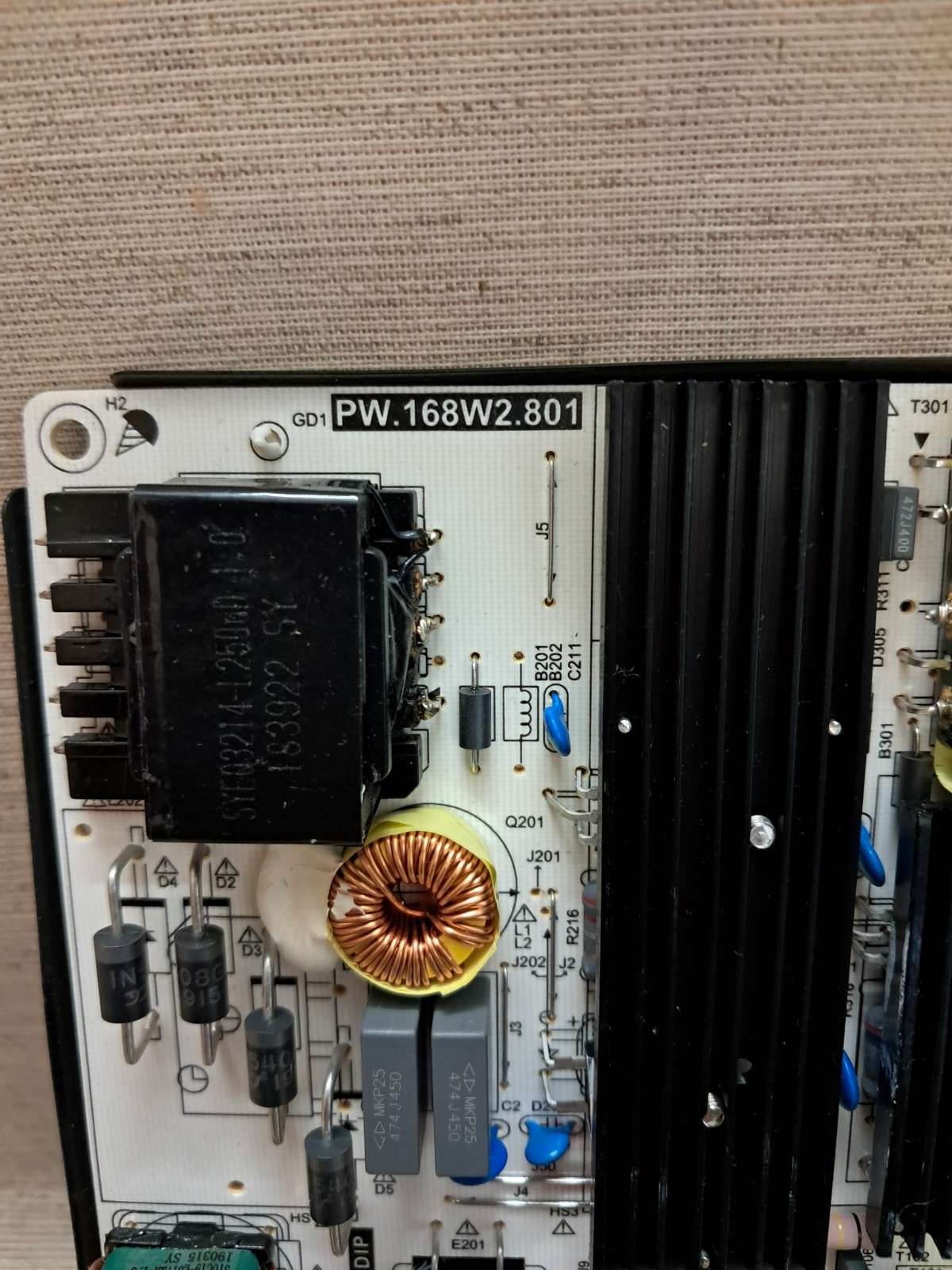 SHARP 55BJ4K POWER SUPPLY BOARD PW.168W2.801 - Image 2