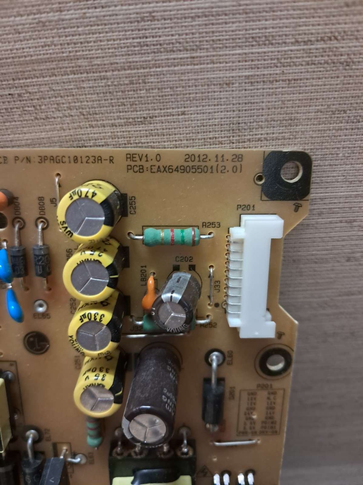 LG 47LN575V POWER SUPPLY BOARD EAX64905501(2.0) - Image 2