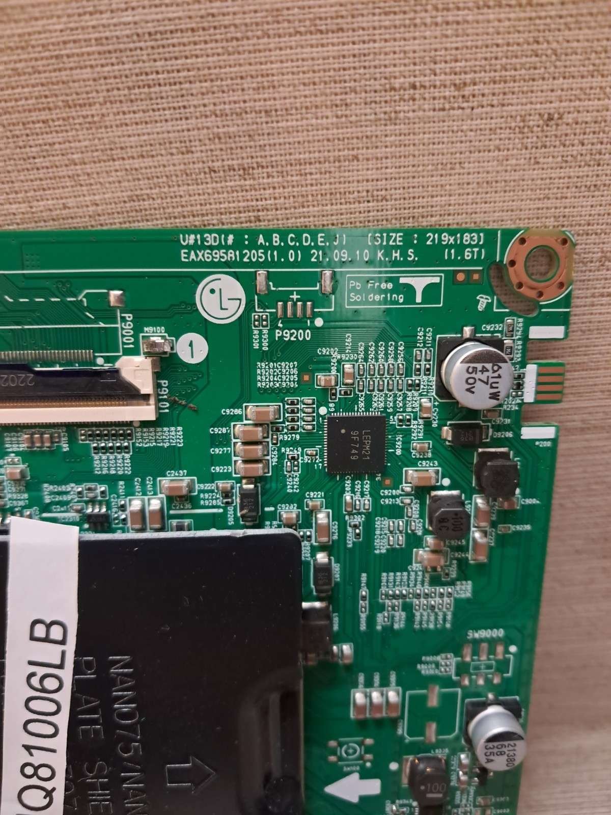 LG 43UQ81006LB MAIN BOARD EAX69581205(1.0) - Image 2