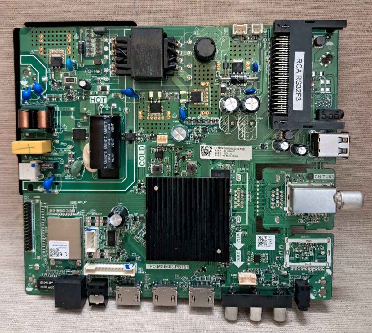 RCA RS32F3 MAIN BOARD TPD.MS6683.PB761