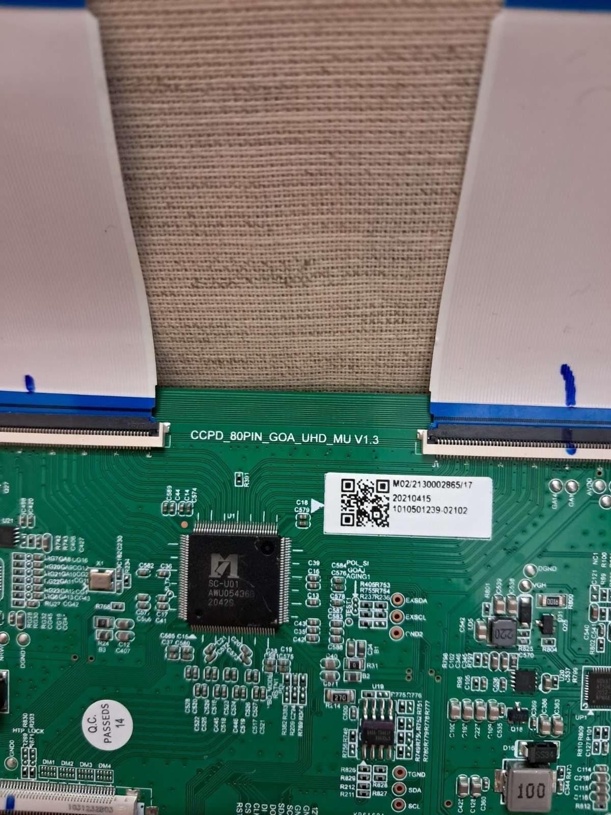 JVC LT-50CA890B T-CON BOARD CCPD_80PIN_GOA_UHD_MU V1.3 - Image 2