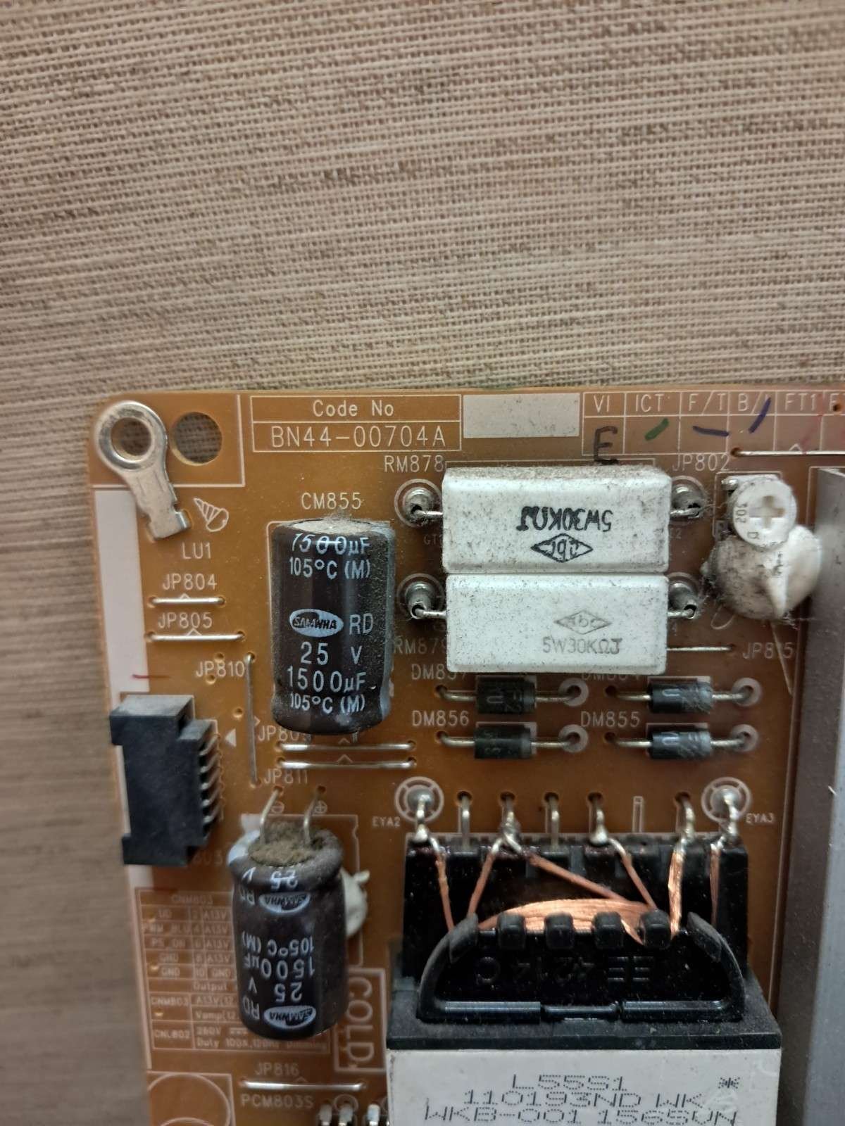 SAMSUNG UE55J5100AK POWER SUPPLY BOARD BN44-00704A - Image 2