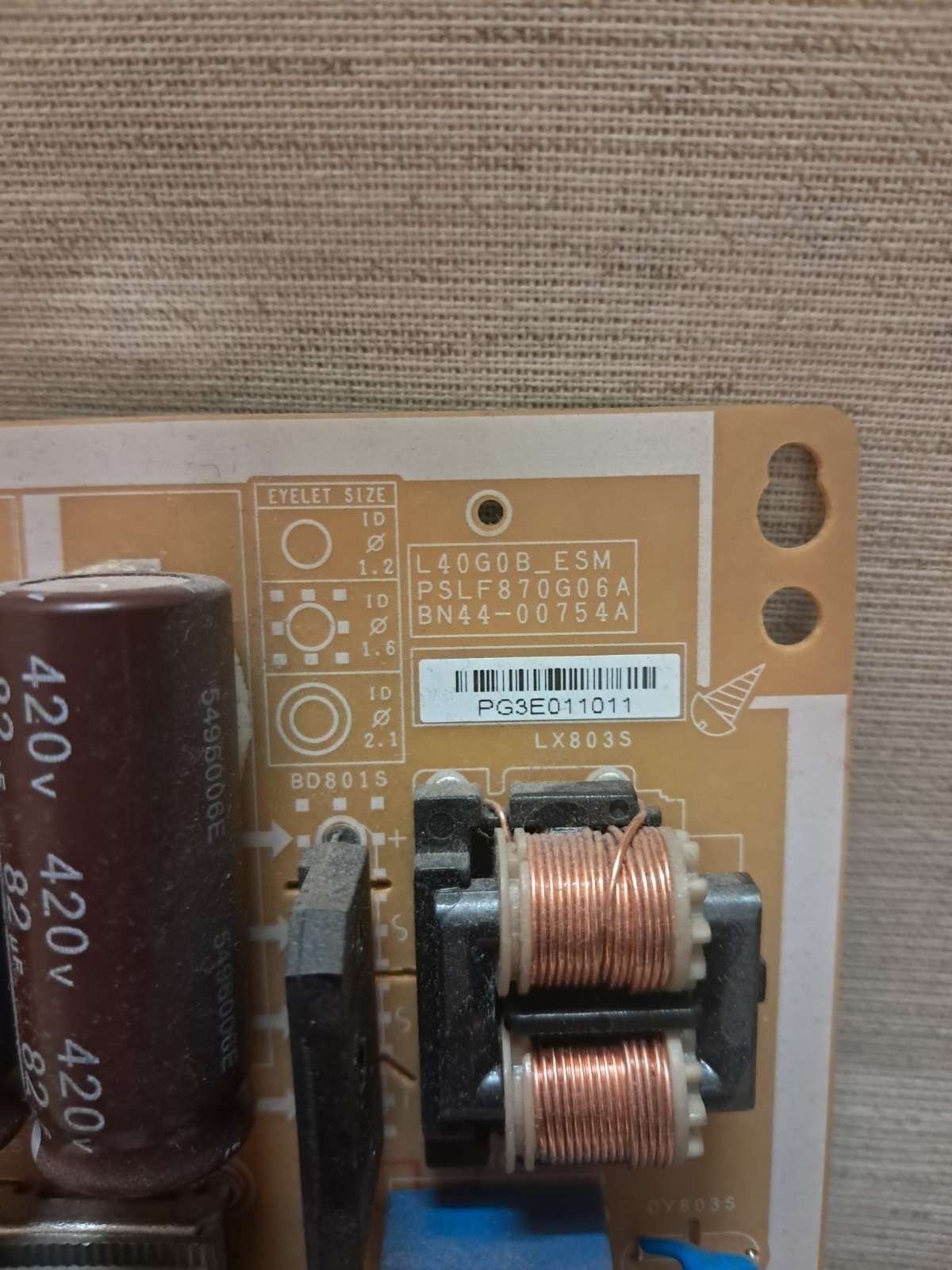 SAMSUNG HG40ED470BK POWER SUPPLY BOARD BN44-00754A - Image 2