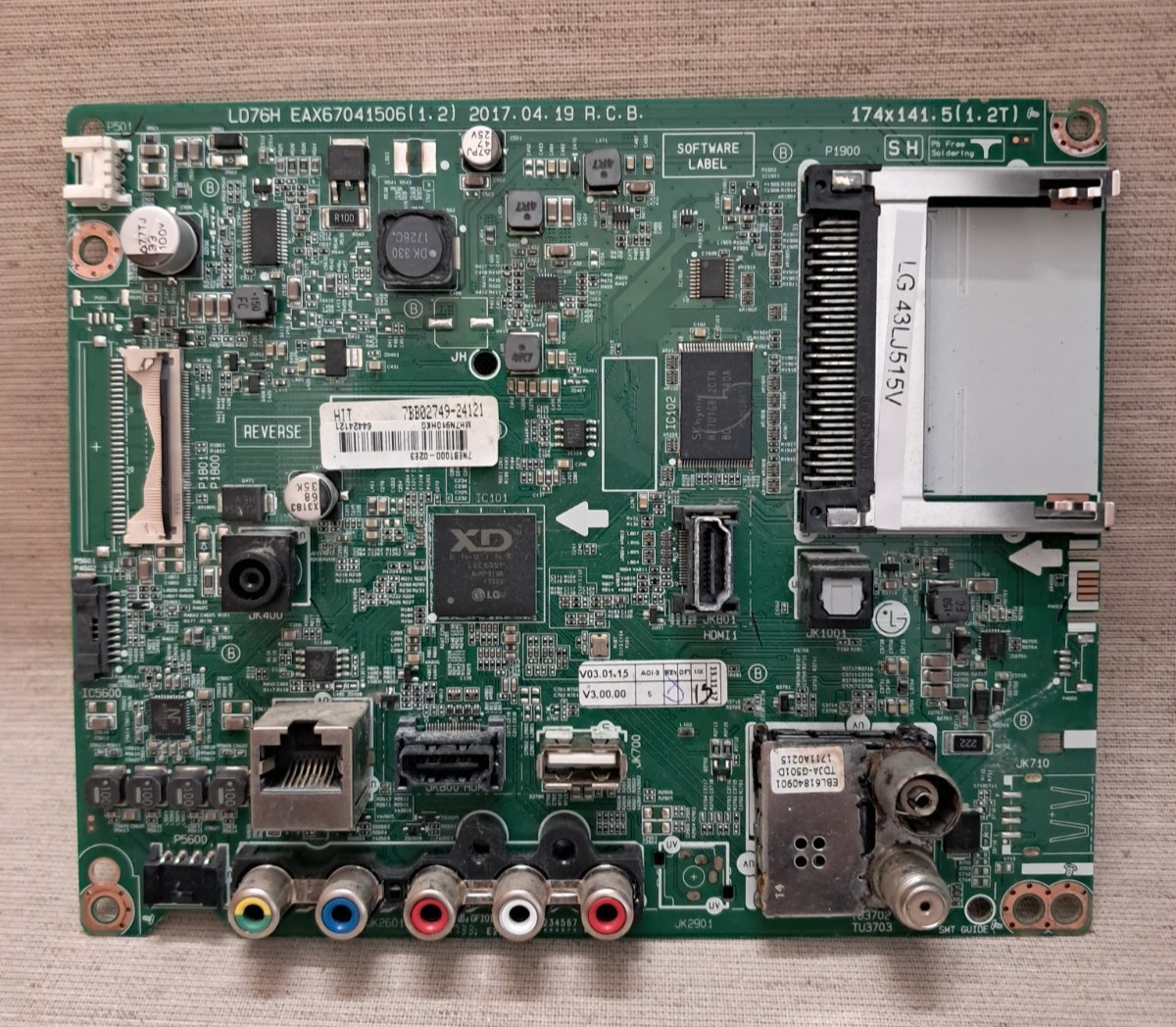 LG 43LJ515V MAIN BOARD EAX67041506(1.2)