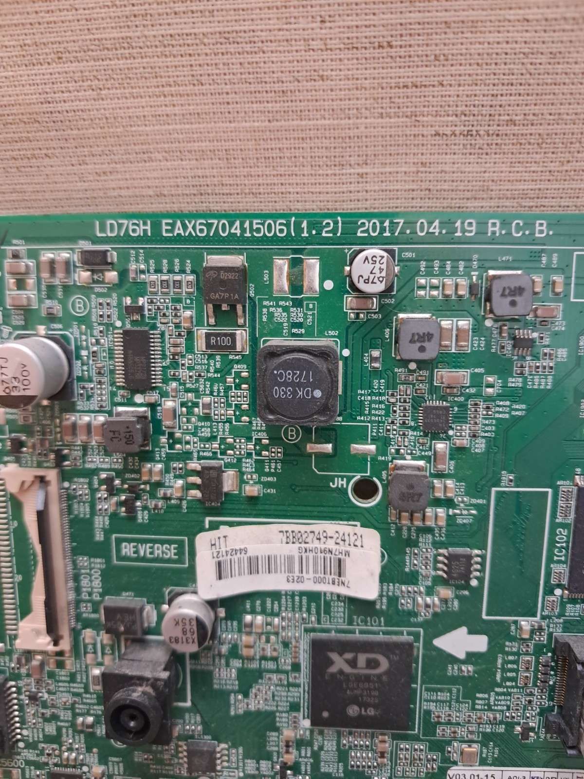 LG 43LJ515V MAIN BOARD EAX67041506(1.2) - Image 2
