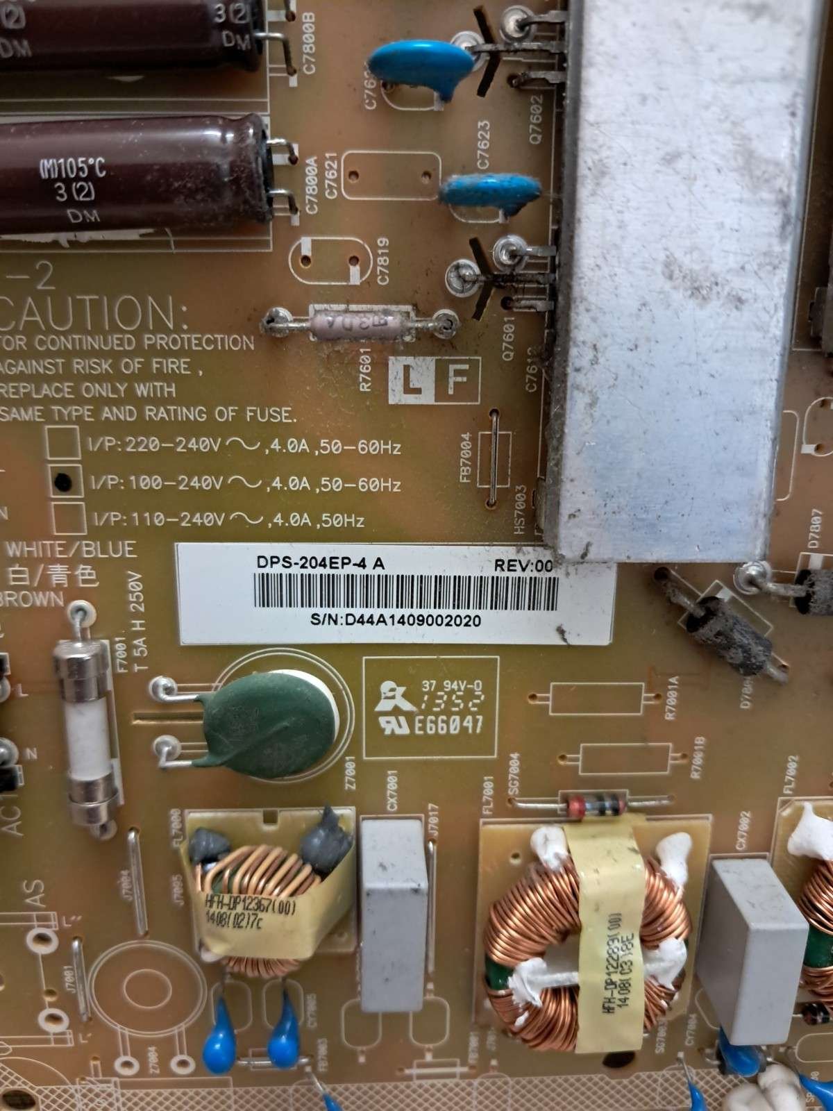 SHARP LC-60UQ10KN POWER SUPPLY BOARD DPS-204EP-2 - Image 2