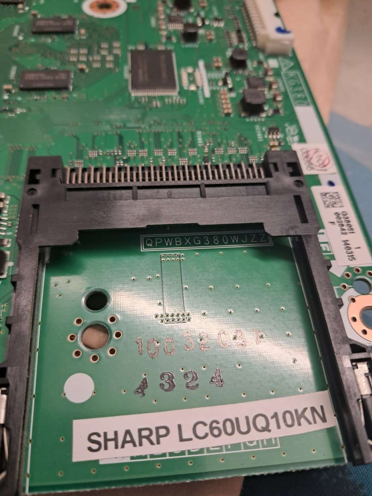 SHARP LC60UQ10KN MAIN BOARD QPWBXG380WJZZ - Image 2