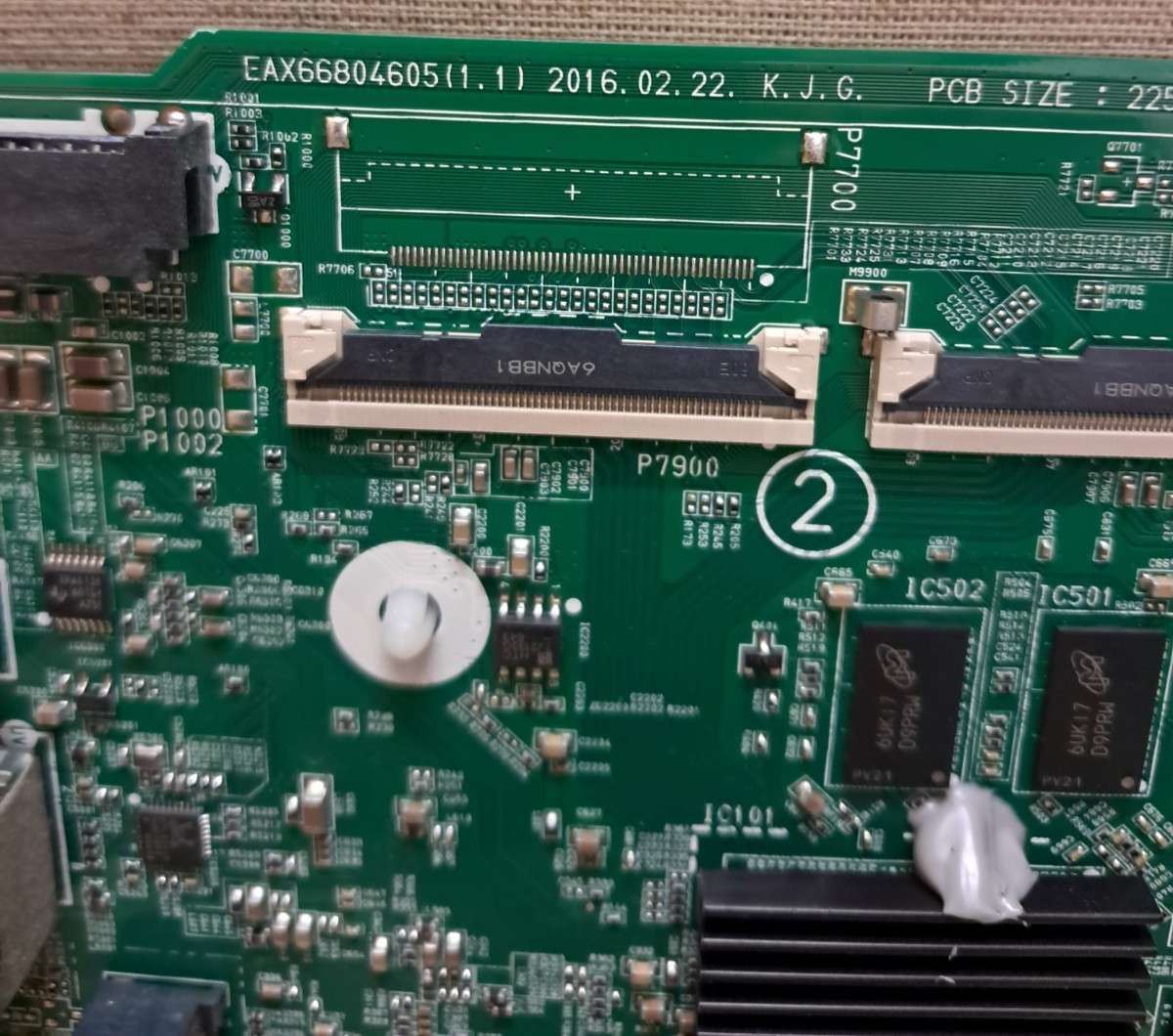 LG 55UH668V MAIN BOARD EAX66804605(1.1) - Image 2
