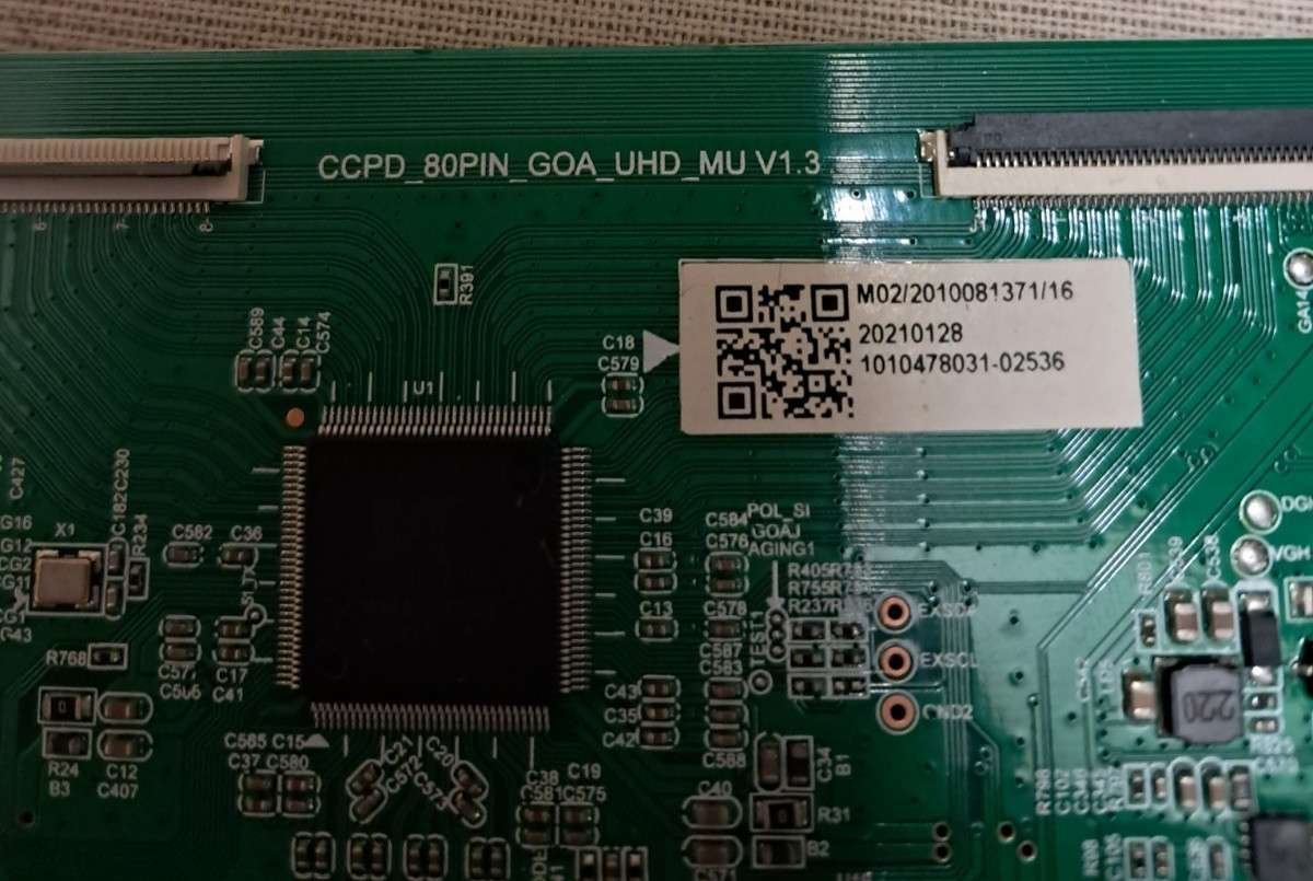JVC LT-50CA890B T-CON BOARD CCPD_80PIN_GOA_UHD_MU V1.3 - Image 2
