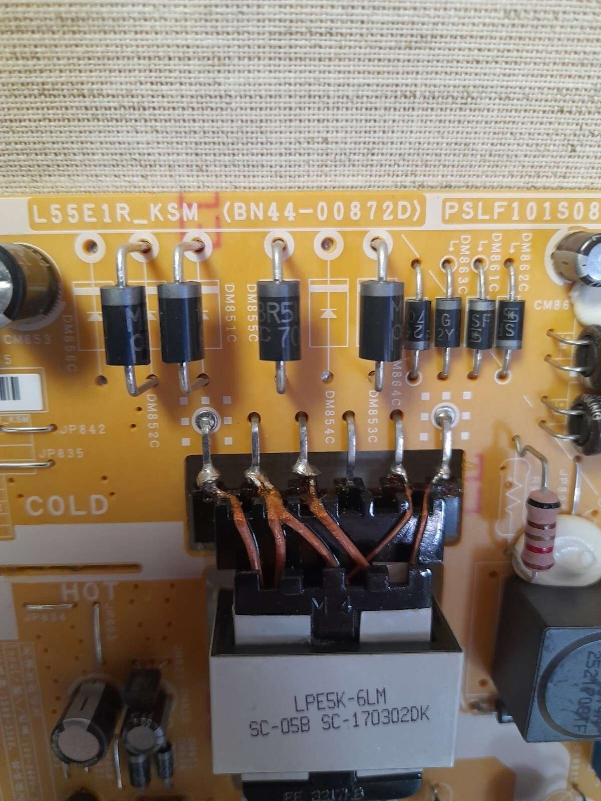 SAMSUNG UE49M5510AK POWER SUPPLY BOARD BN44-00872D - Image 2