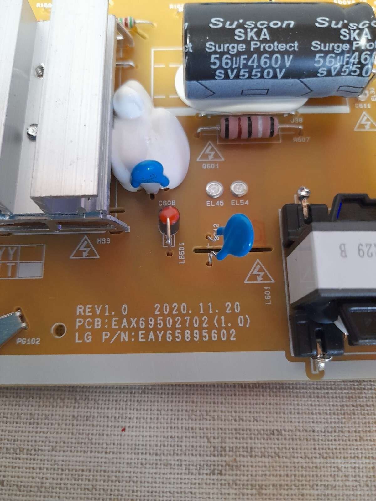 LG 50UP77006LB POWER SUPPLY BOARD EAX69502702 (1.0) REV 1.0 - Image 2