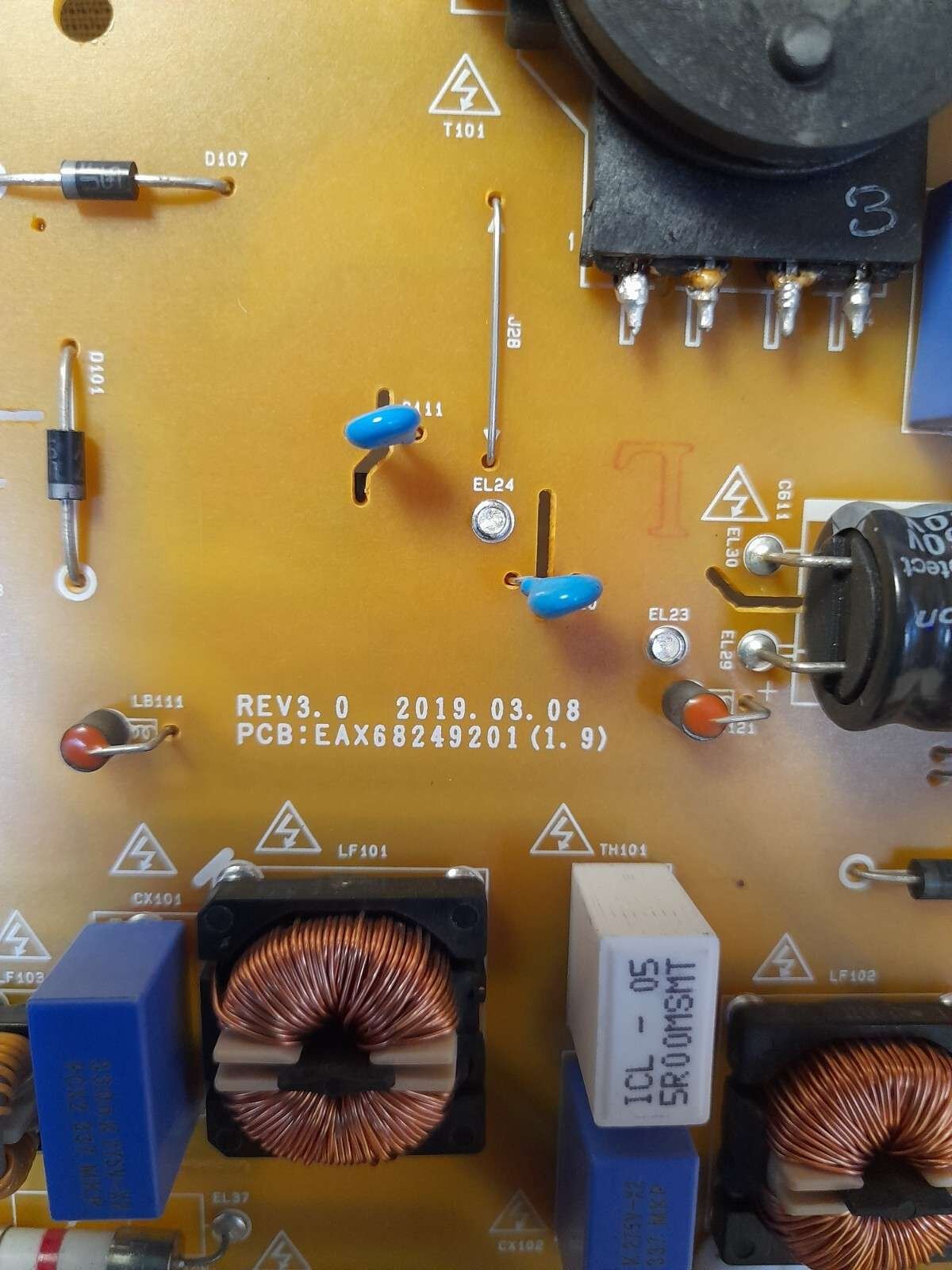 LG 50UM7600PLB POWER SUPPLY BOARD EAX68249201(1.9) - Image 2